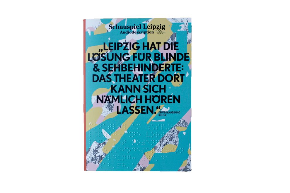 Flyercover Audiodeskription Schauspiel Leipzig