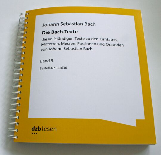 Cover des Braillebuches "Die Bach-Texte", Band 5